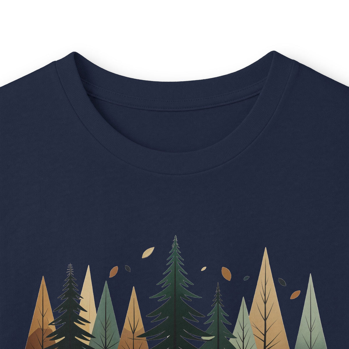 Navy | Forest Rhythm Long Sleeve Tee, folded view