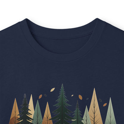 Navy | Forest Rhythm Long Sleeve Tee, folded view