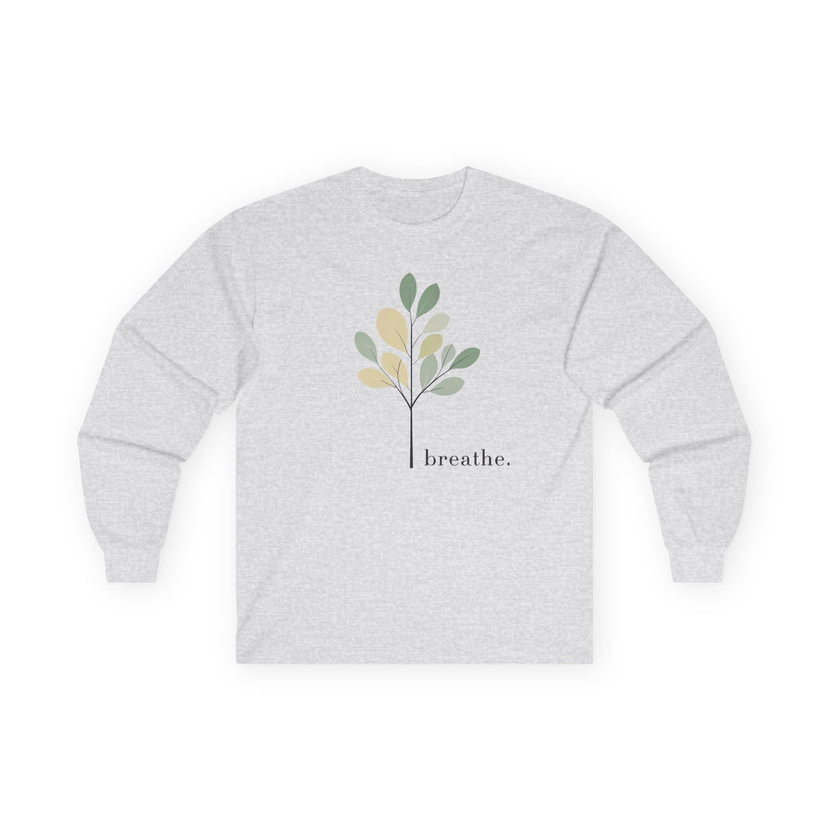 Ash | Breathe Long Sleeve Tee, front view