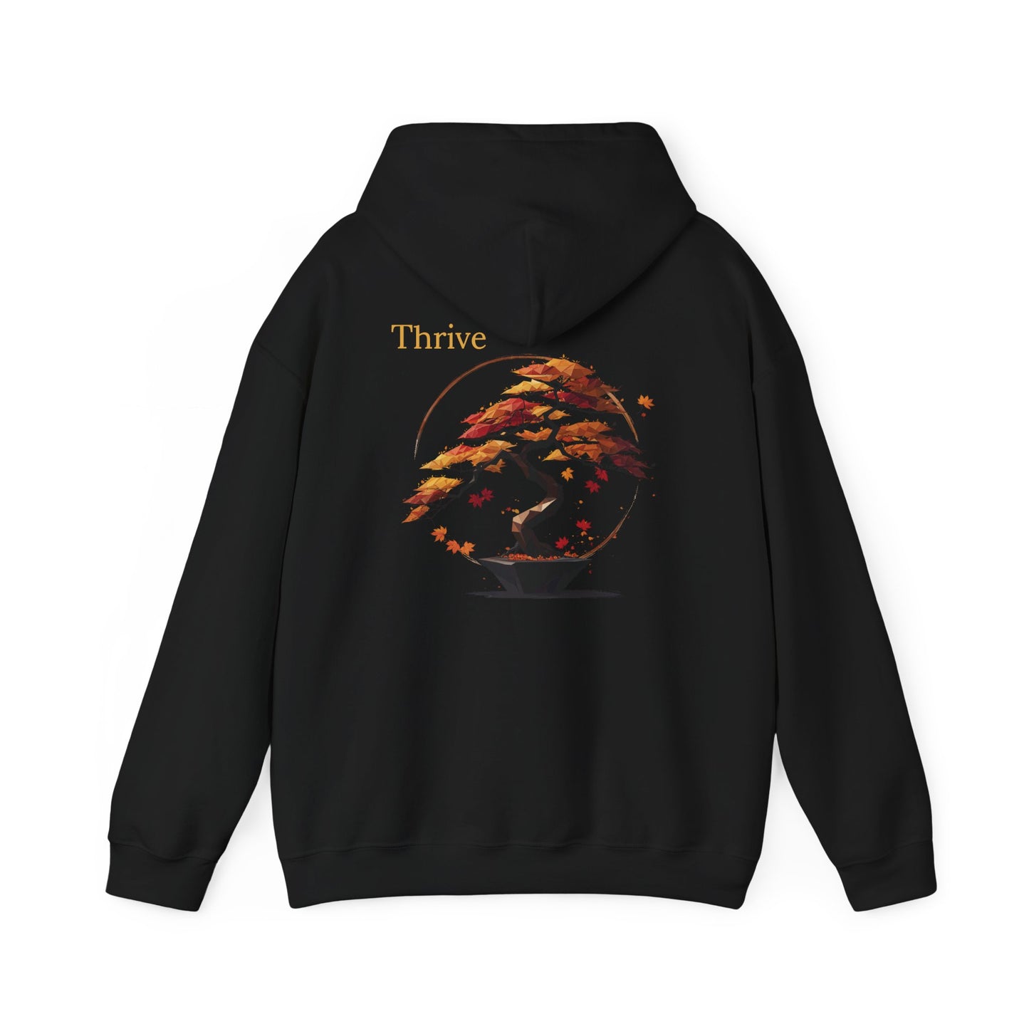 Black | Thrive Hoodie, back design view