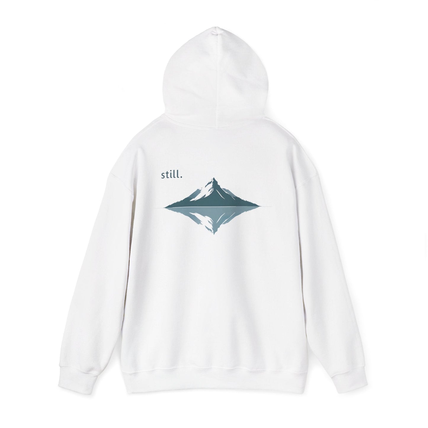 White | Still Hoodie, back view 2
