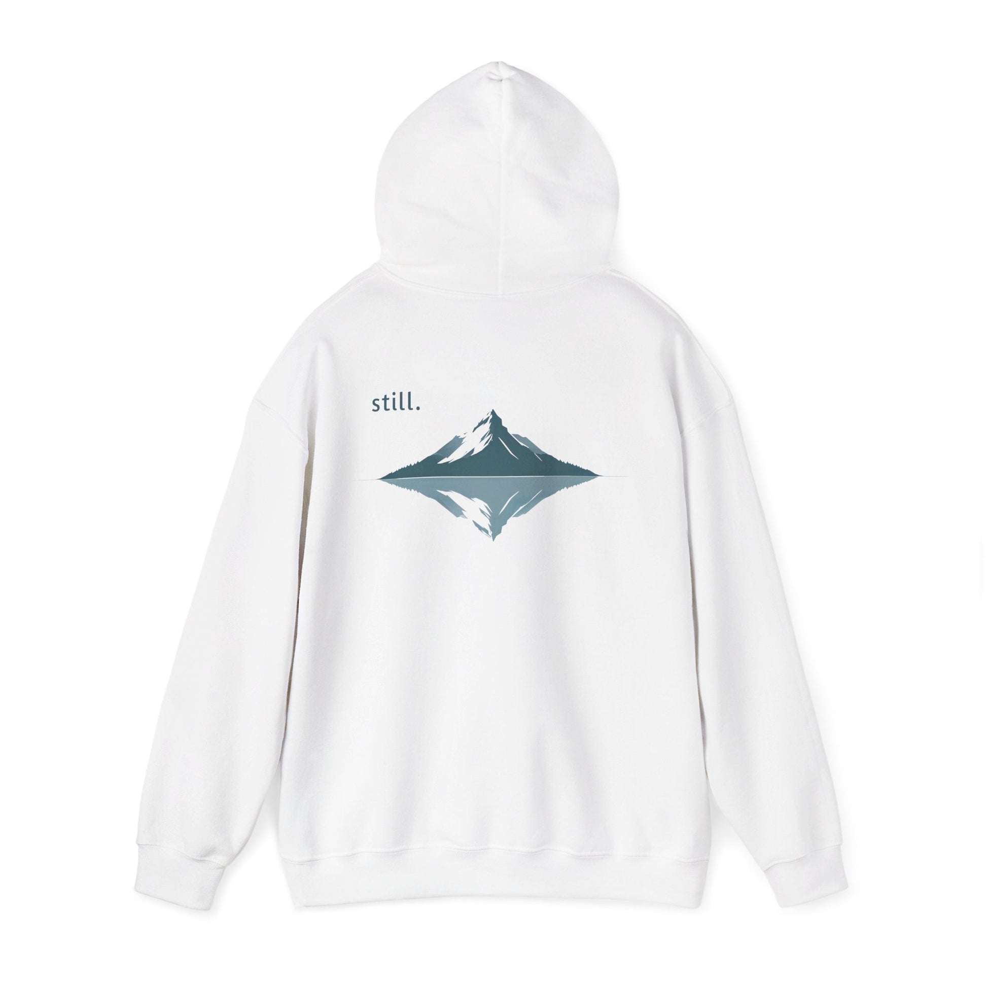 White | Still Hoodie, back view 2
