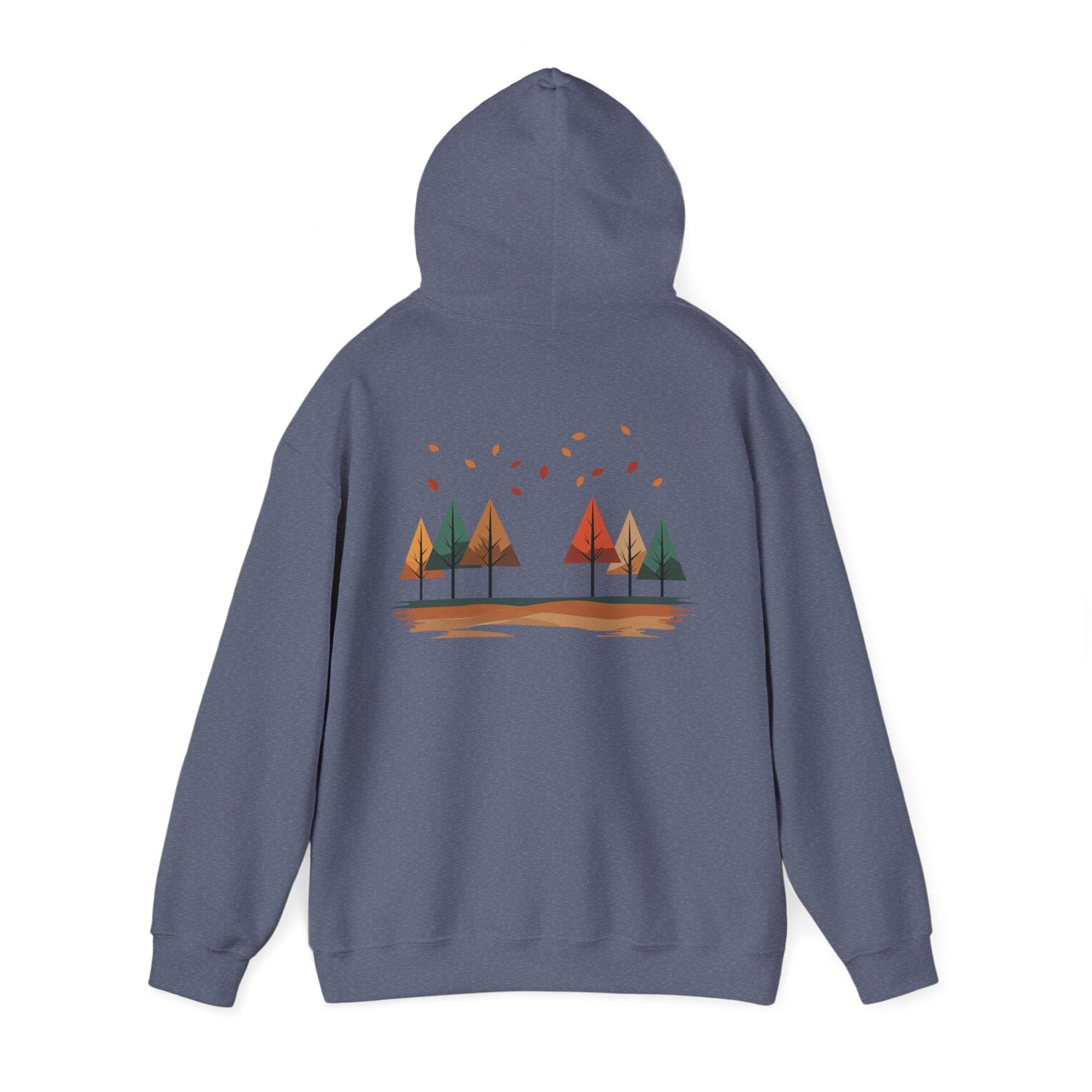 Heather Navy | Horizon Fall Hoodie, back view 2