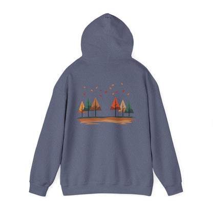 Heather Navy | Horizon Fall Hoodie, back view 2