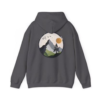 Charcoal | Whispering Heights Hoodie, back design view