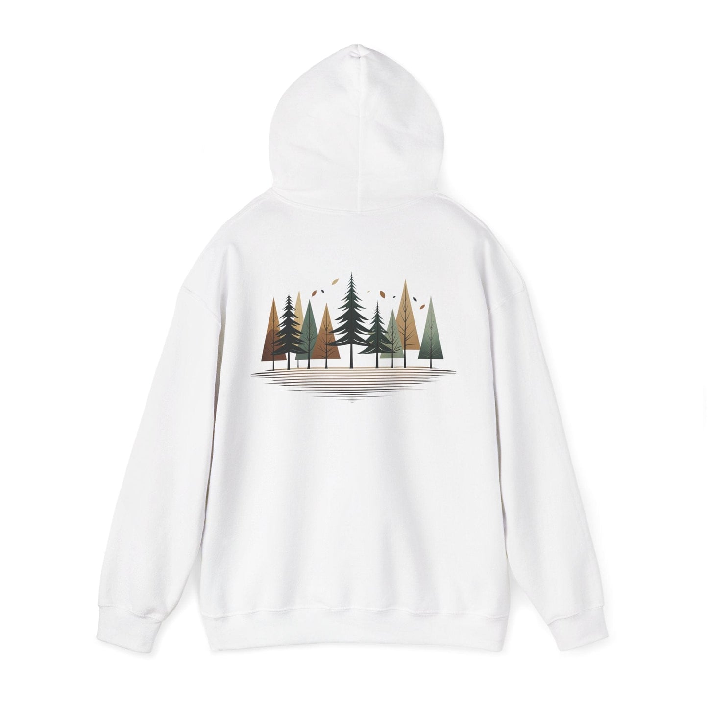 White | Forest Rhythm Hoodie, back view 2