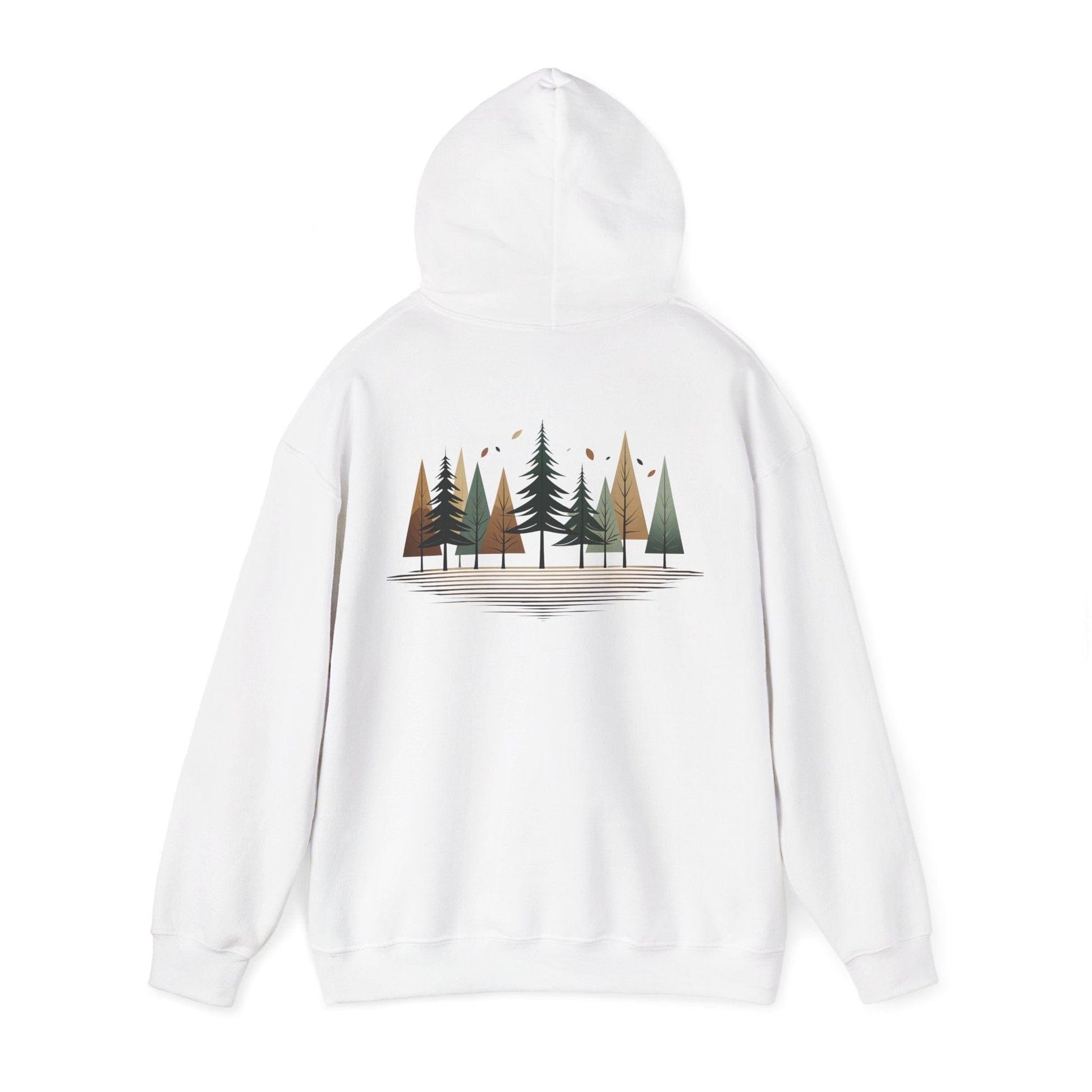 White | Forest Rhythm Hoodie, back view 2