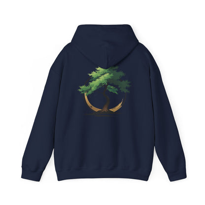 Navy | The Zen Tree Hoodie, back design view