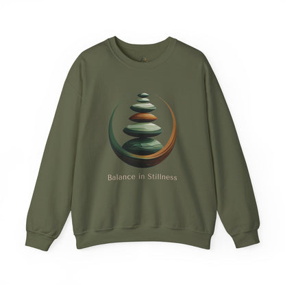 Military Green | Balance in Stillness Sweatshirt, front view