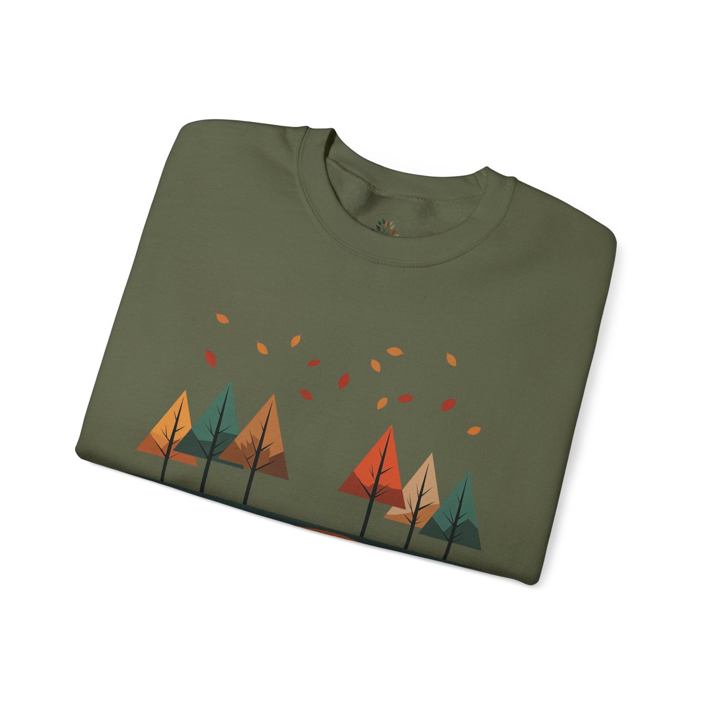 Military Green | Horizon Fall Sweatshirt, folded view