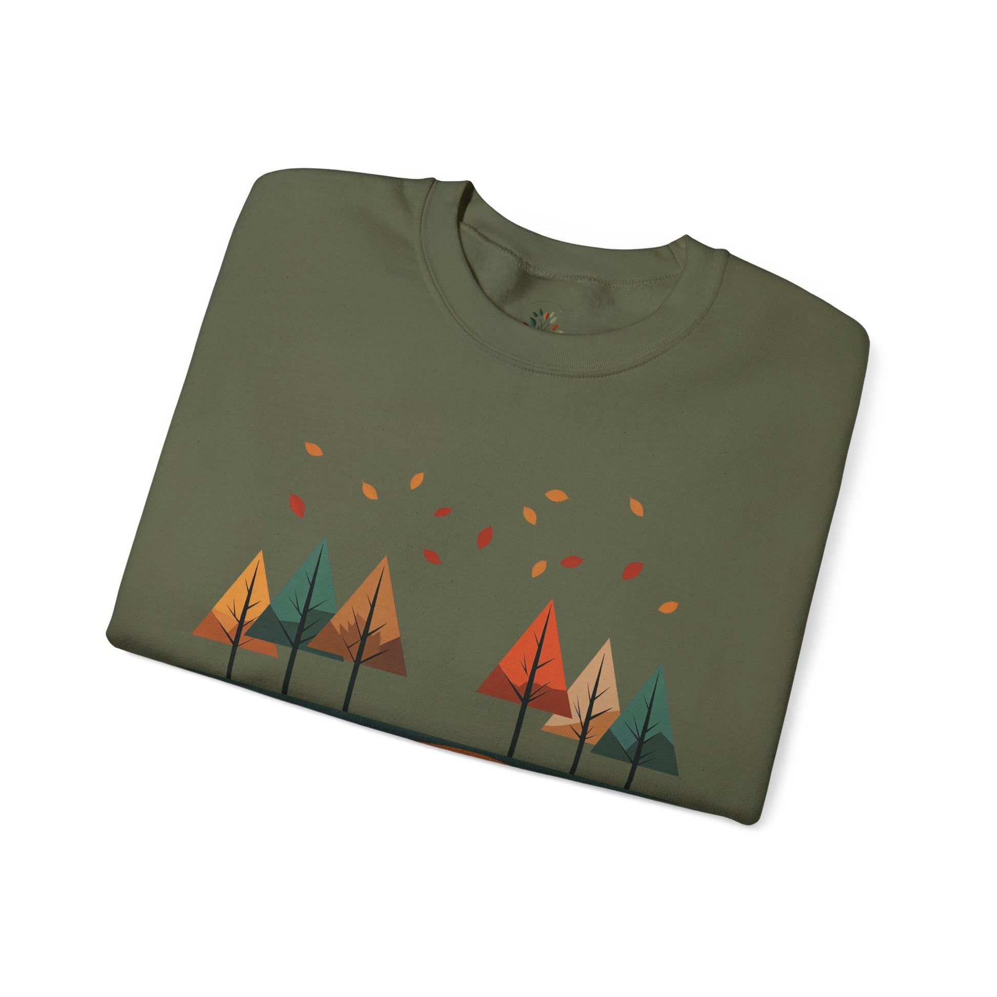 Military Green | Horizon Fall Sweatshirt, folded view