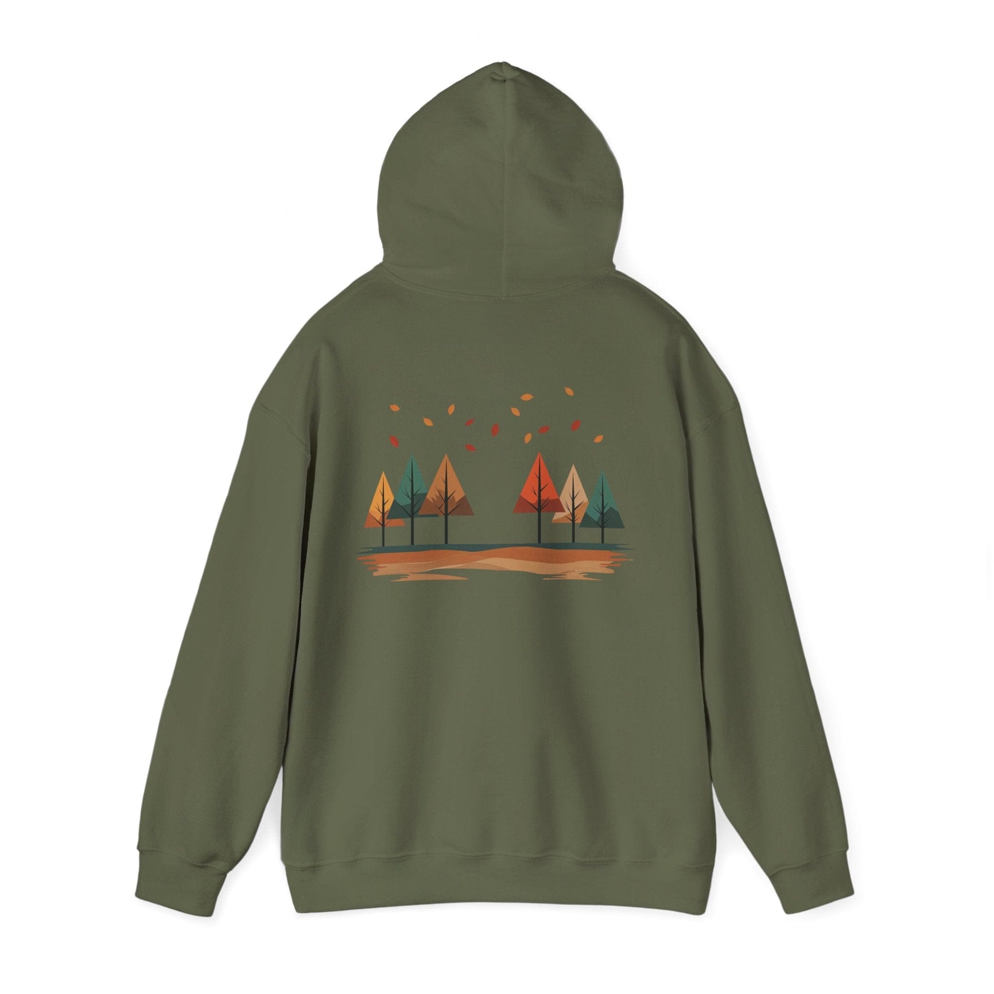 Military Green | Horizon Fall Hoodie, back view 2