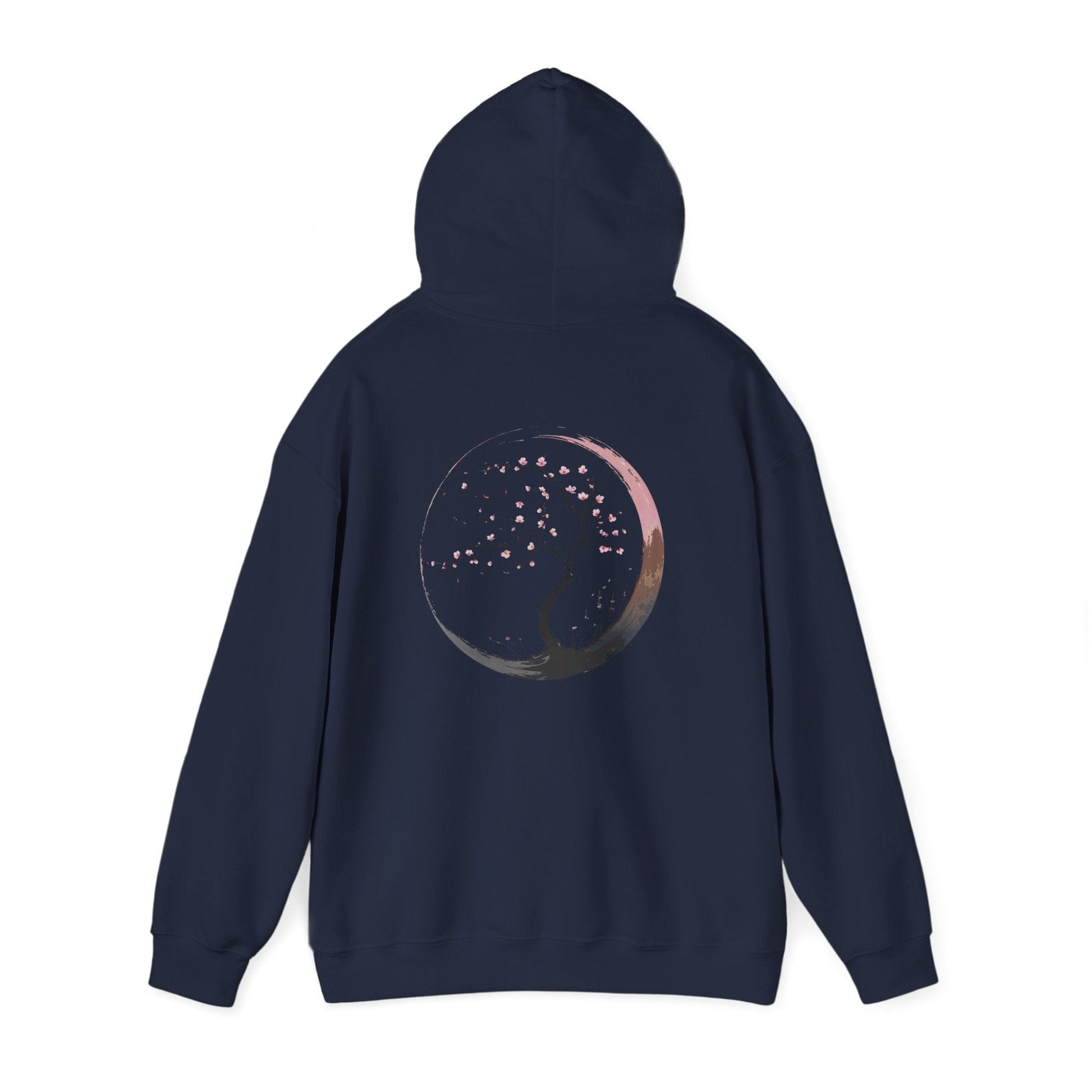 Navy | Sakura Silence Hoodie, back view 2