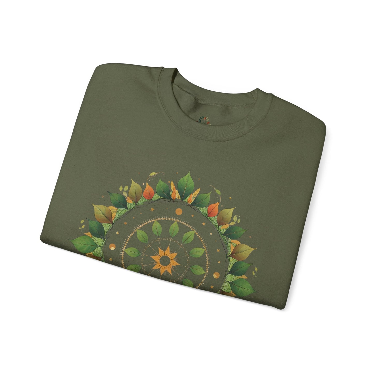 Military Green | Celestial Growth Sweatshirt, folded view