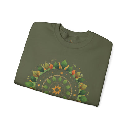 Military Green | Celestial Growth Sweatshirt, folded view