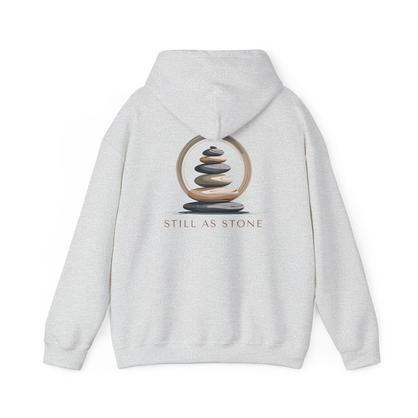Ash | Still as Stone Hoodie, back design view