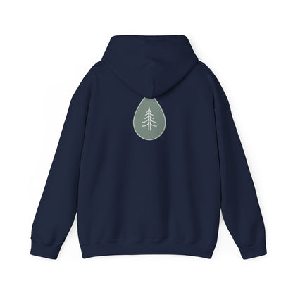 Navy | Calm Drop Hoodie, back design view
