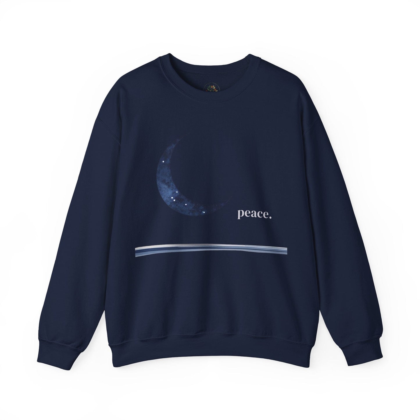 Navy | Moonlit Peace Sweatshirt, front view