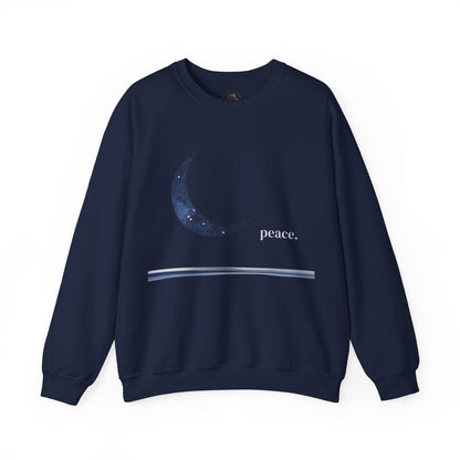 Navy | Moonlit Peace Sweatshirt, front view