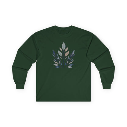 Forest Green | Flourish Long Sleeve Tee, front view