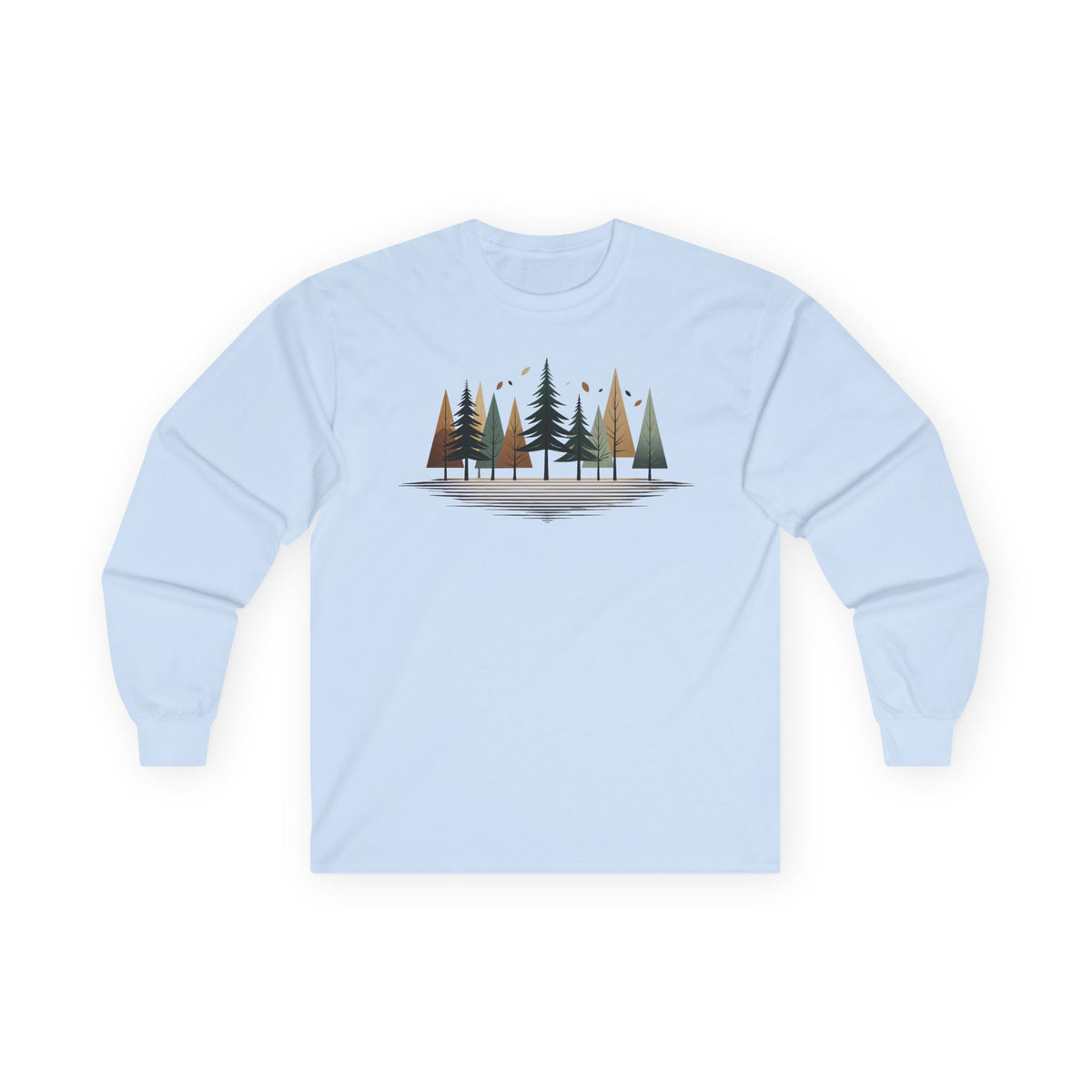 Light Blue | Forest Rhythm Long Sleeve Tee, front view