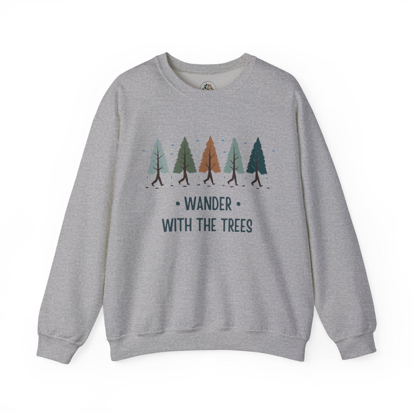 Sport Grey | Wander with the Trees Sweatshirt, front view