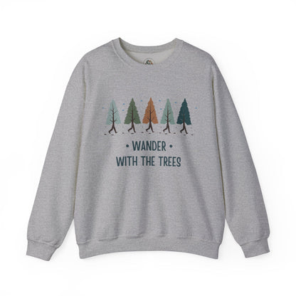 Sport Grey | Wander with the Trees Sweatshirt, front view