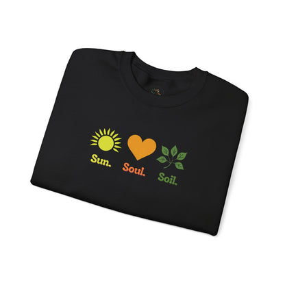 Black | Sun. Soul. Soil. Sweatshirt, folded view