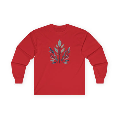 Red | Flourish Long Sleeve Tee, front view