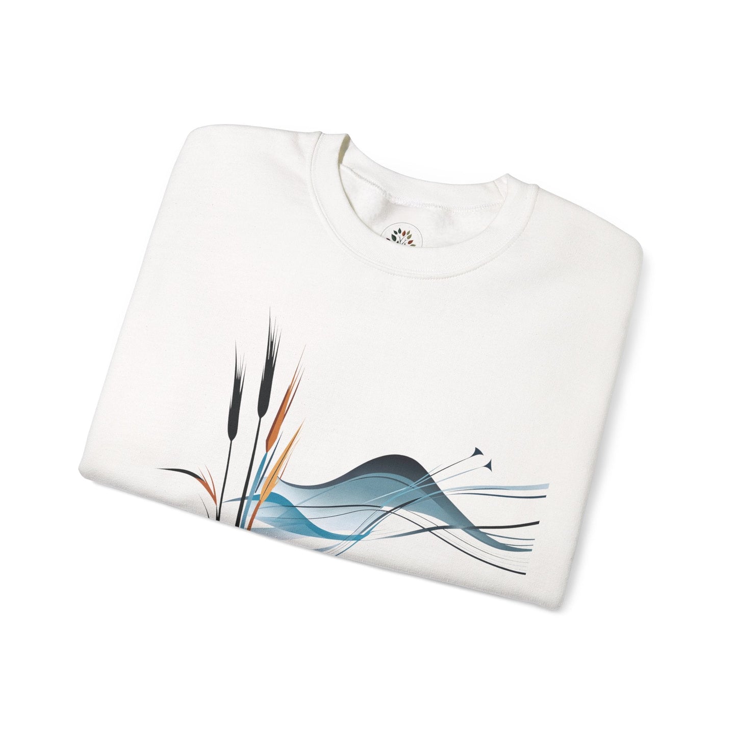 White | Exhale Sweatshirt, folded view