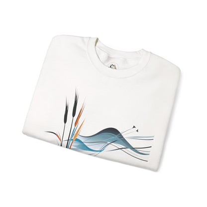 White | Exhale Sweatshirt, folded view