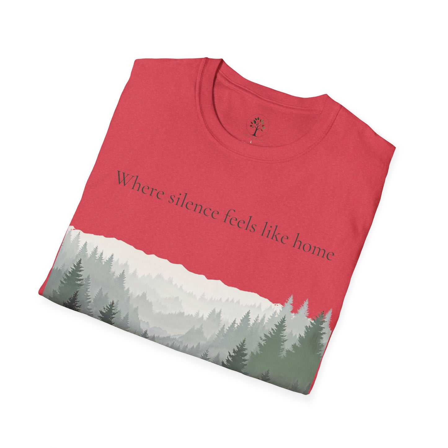 Heather Red | Where SIlence feels like home, folded view