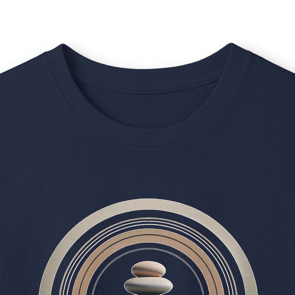Navy | Echoes of Calm Long Sleeve Tee, folded view