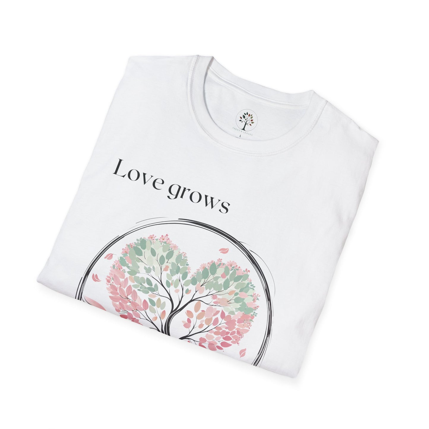 White | Love grows, folded view