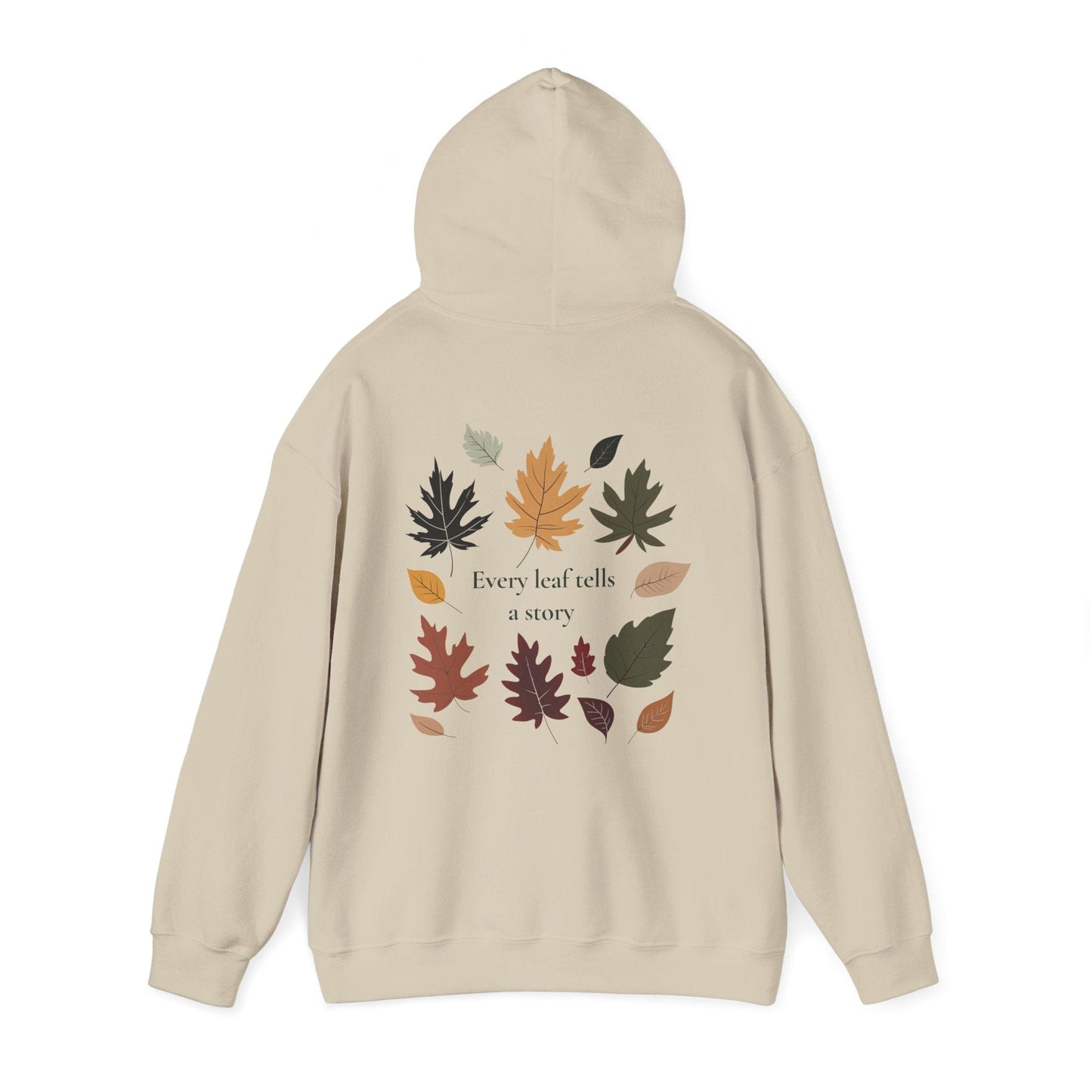 Sand | Every Leaf tells a STORY Hoodie, back view 2