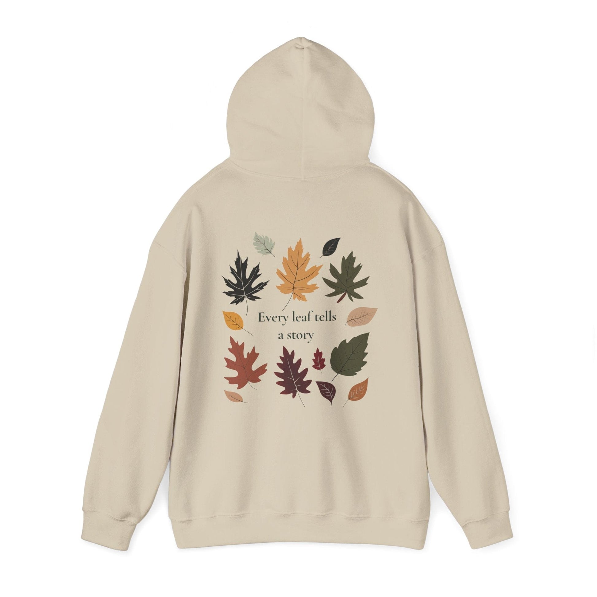 Sand | Every Leaf tells a STORY Hoodie, back view 2