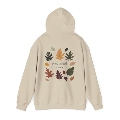 Sand | Every Leaf tells a STORY Hoodie, back view 2