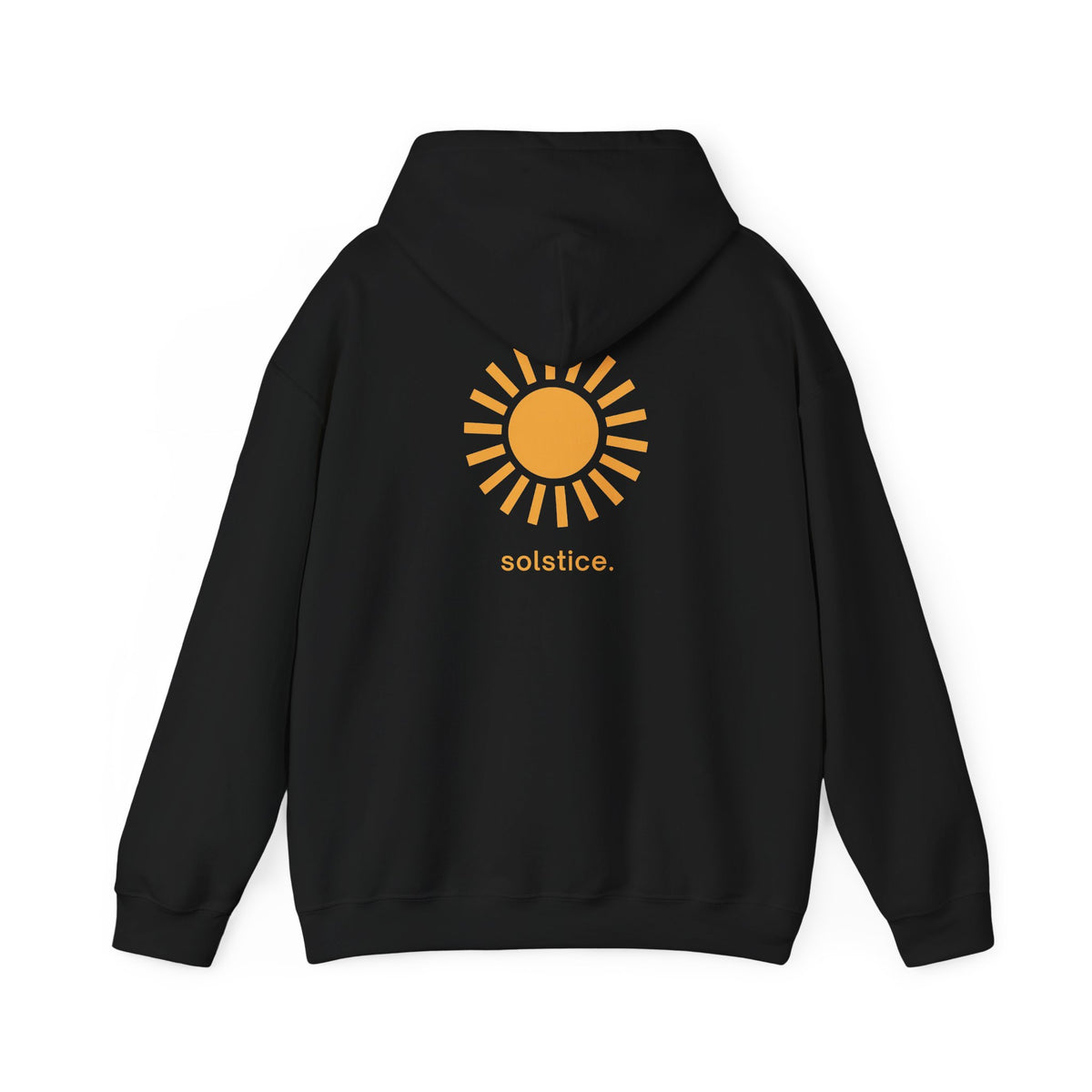 Black | Solstice Hoodie, back design view