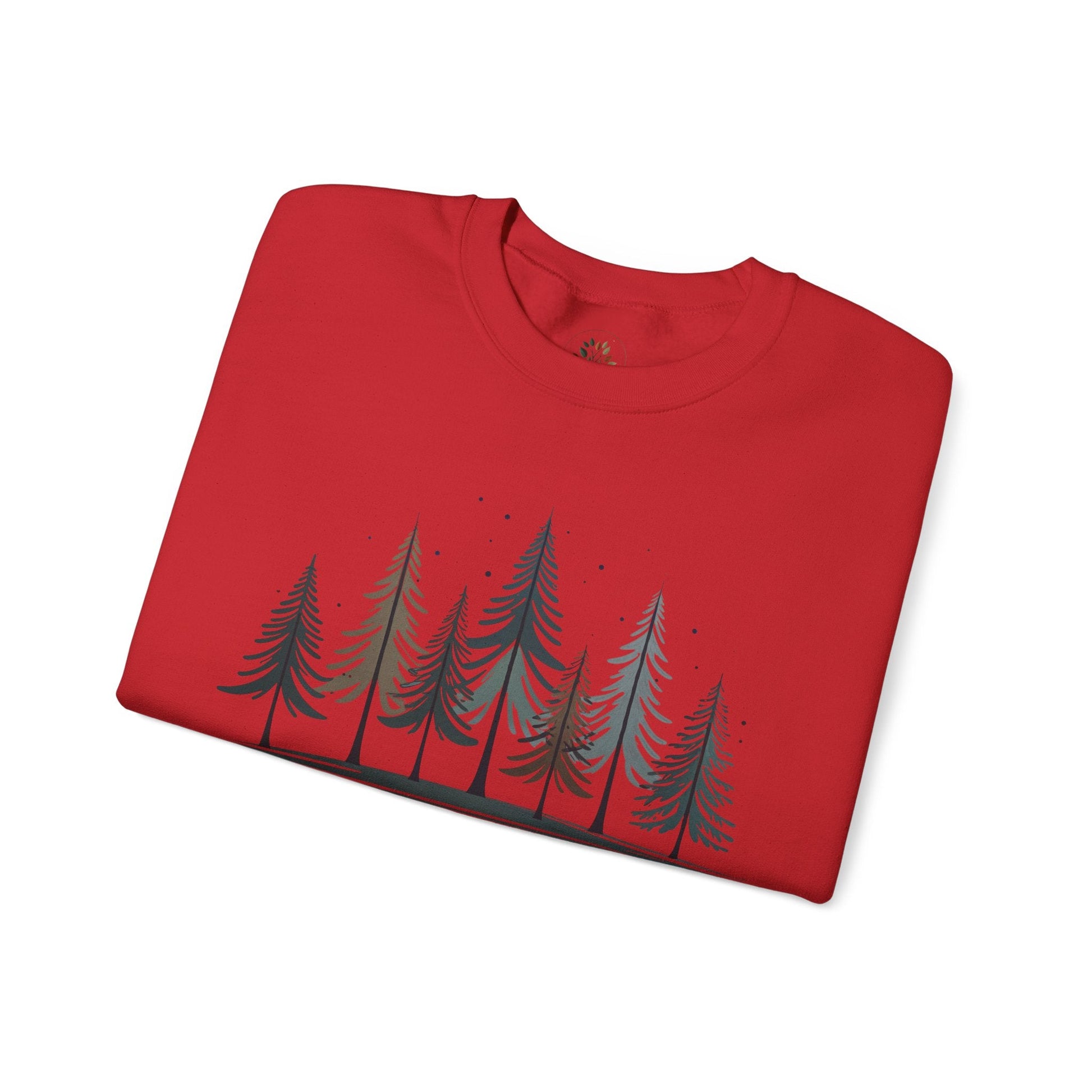 Red | Silent Pines Sweatshirt, folded view