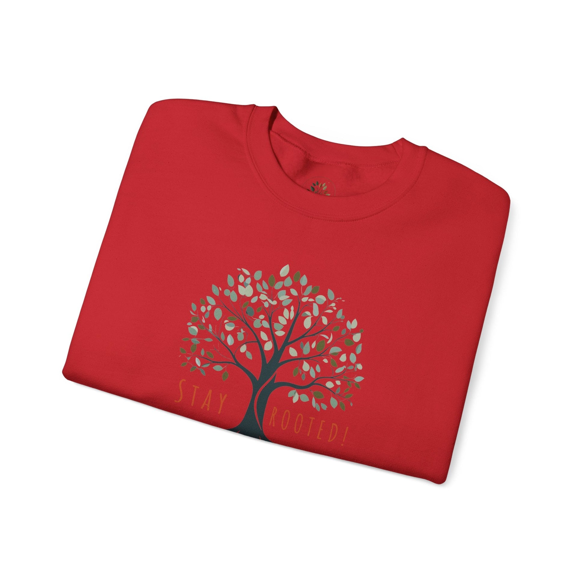 Red | Stay Rooted! Sweatshirt, folded view