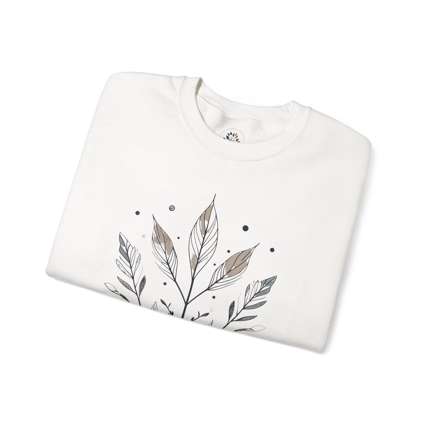 White | Olive Grace Sweatshirt, folded view