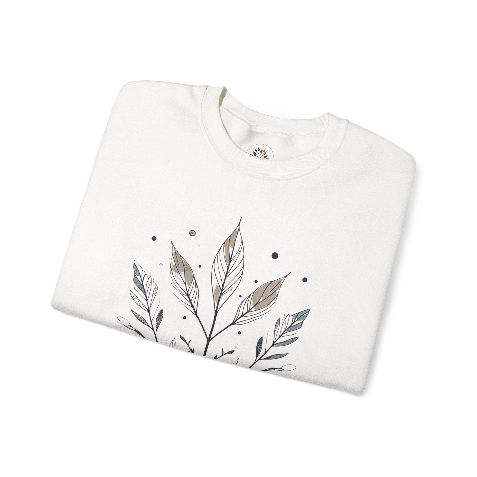White | Olive Grace Sweatshirt, folded view