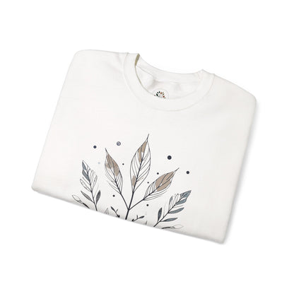 White | Olive Grace Sweatshirt, folded view