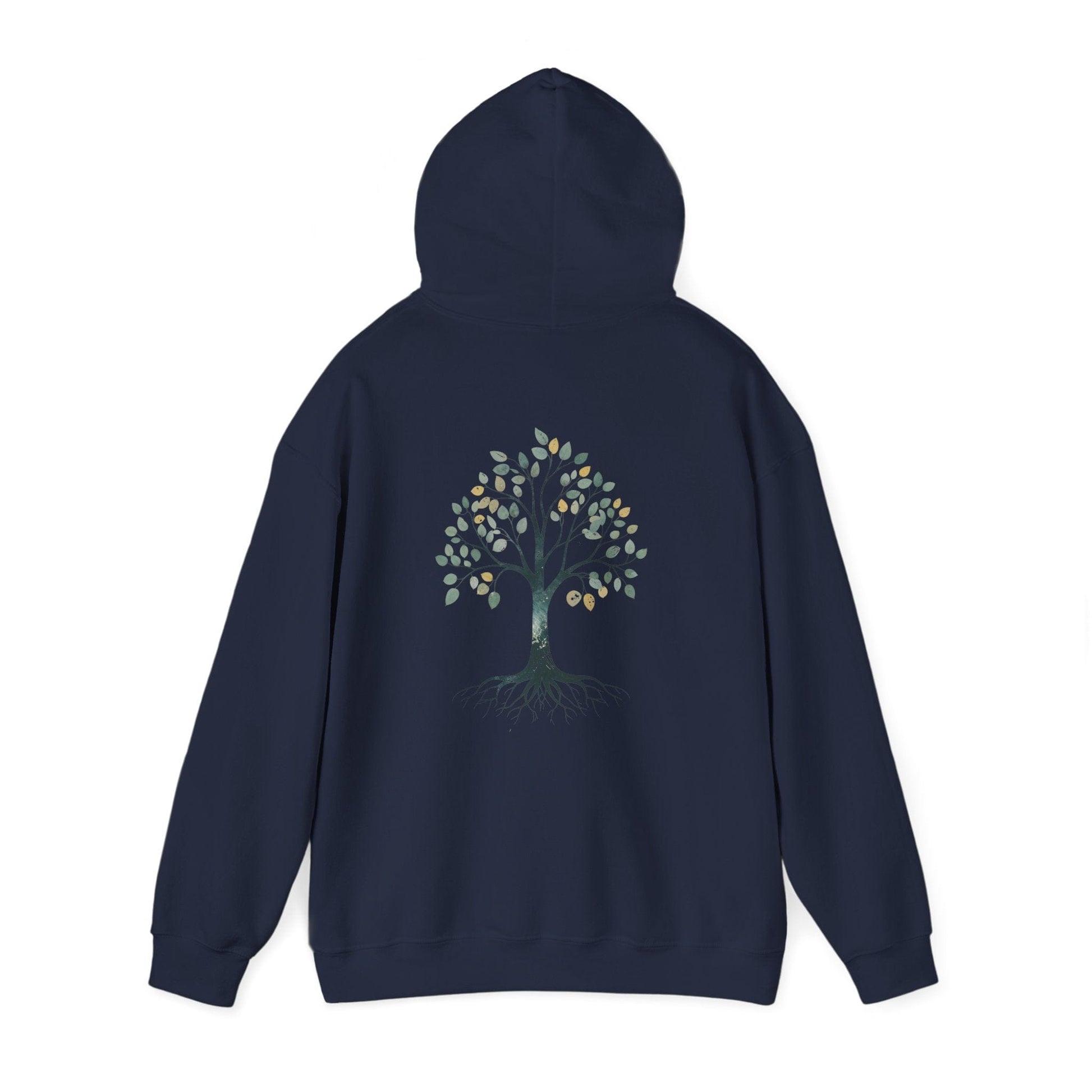 Navy | The Story Tree Hoodie, back view 2
