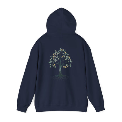 Navy | The Story Tree Hoodie, back view 2