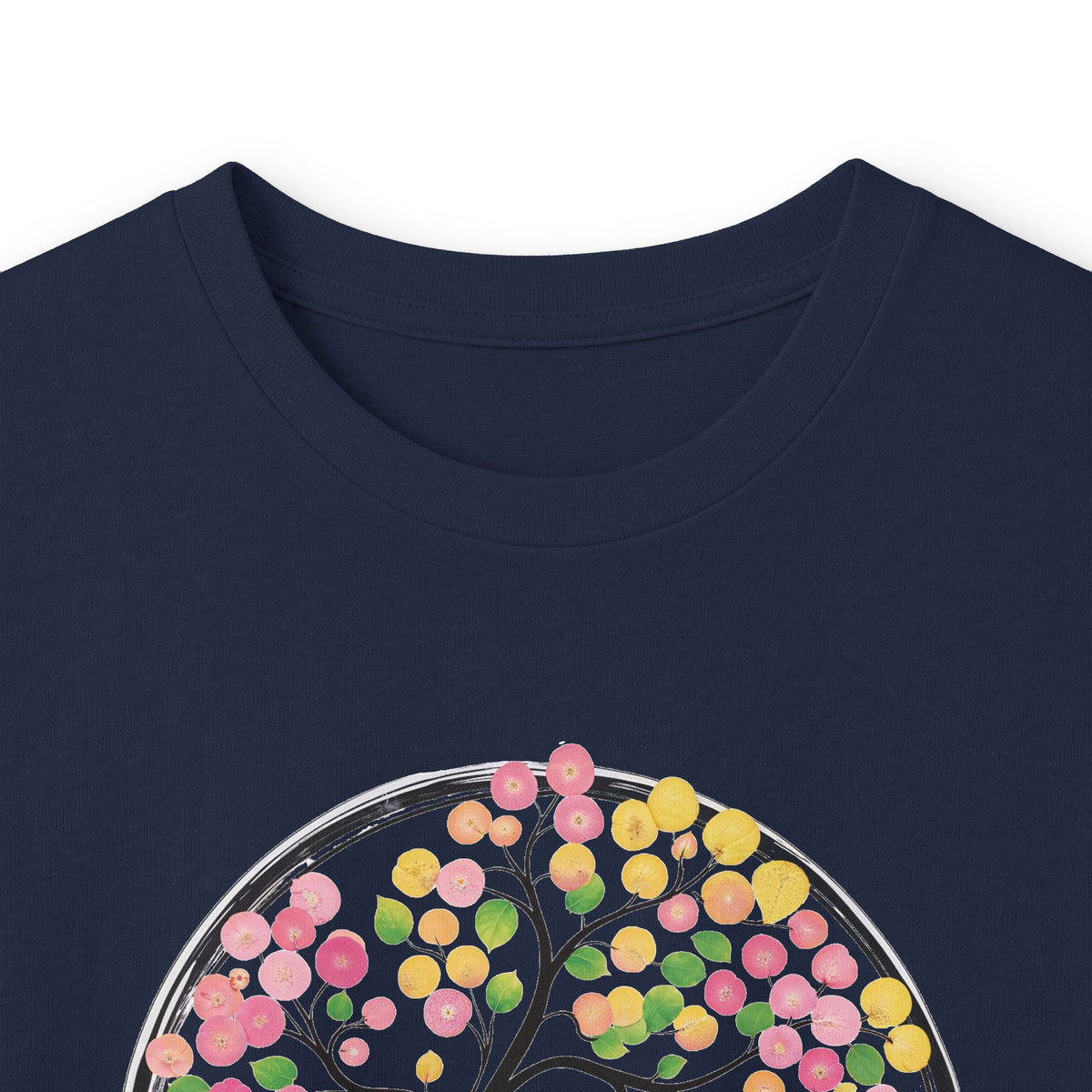 Navy | Joy in Bloom Long Sleeve Tee, folded view