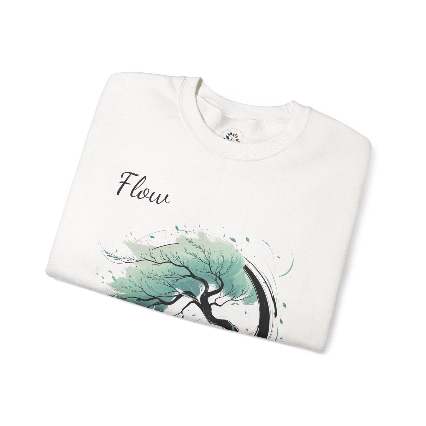 White | Flow Sweatshirt, folded view