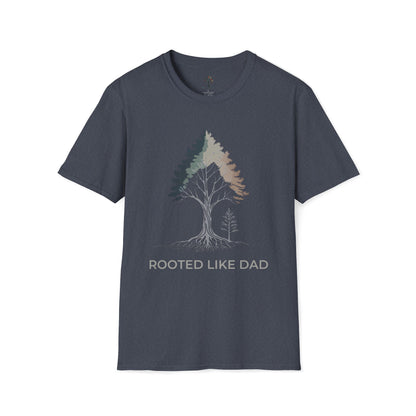 Heather Navy | Rooted like Dad, front view