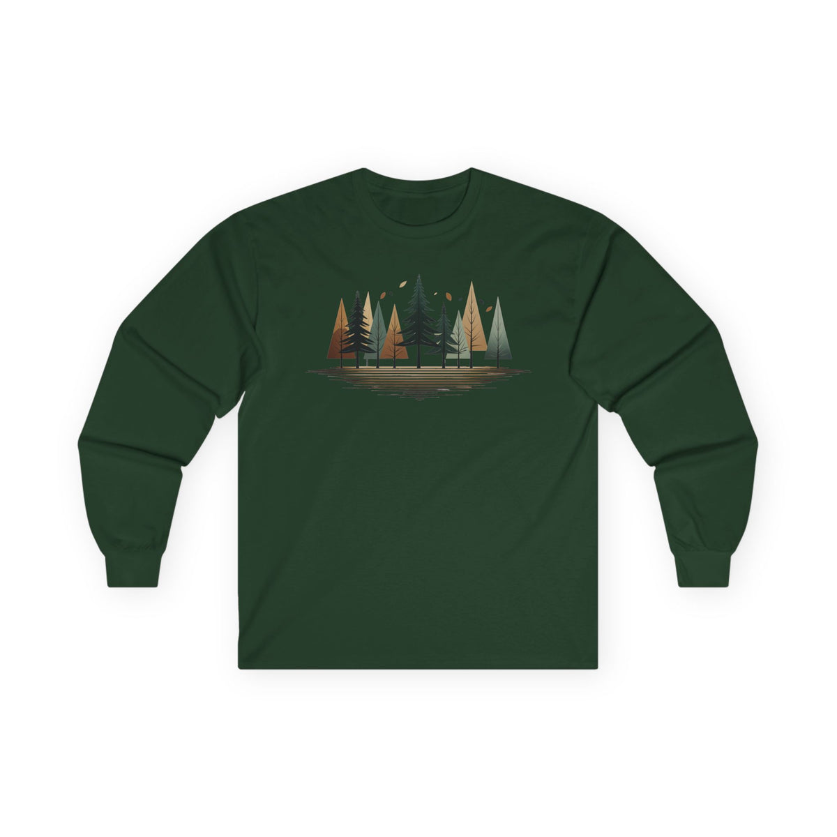 Forest Green | Forest Rhythm Long Sleeve Tee, front view