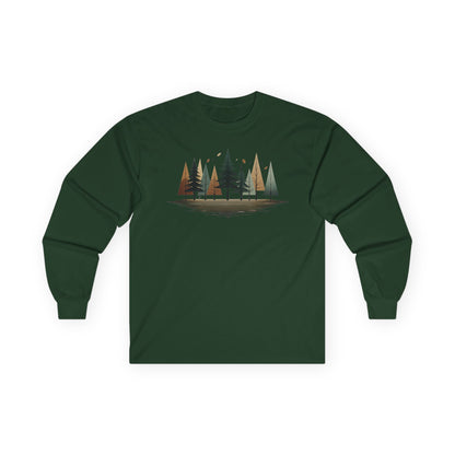Forest Green | Forest Rhythm Long Sleeve Tee, front view